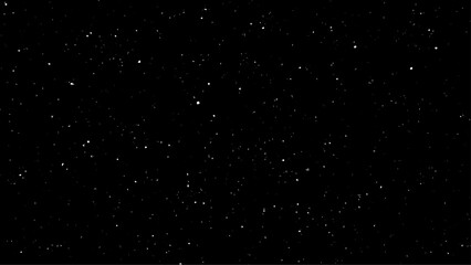 Snow falling. White falling powder glitter confetti. Explosion on black background for overlay, abstract illustration 