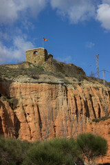 ruins of an old fortress on a rock in Spain