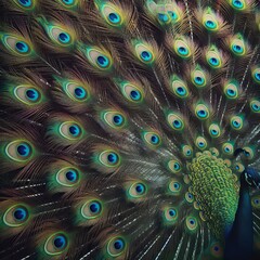 Obraz premium Peacock Tail used for display