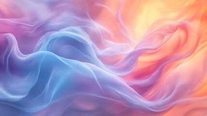 Fototapeta premium Abstract fluid background of soft pastel colors with wavy flowing texture