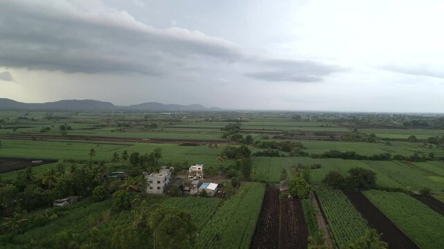satara karad village beautiful morning view