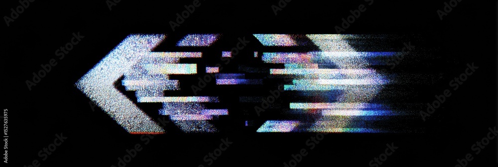 Aufkleber AI Assistant Icon Experiences Digital Glitch Effect With Minimal Design in the Right Zone