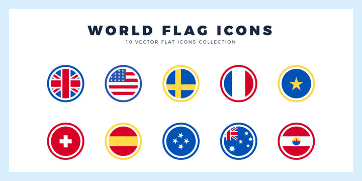 Flags Of The World Round Icons
