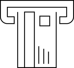 Credit card icon. Payment vector illustration symbol outli style. For app and website. Financial and money concept. Containing payment, accepted, secure money, contactless atm, wallet and transaction.