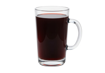 Isolated Glass Mug of Dark Red Liquid