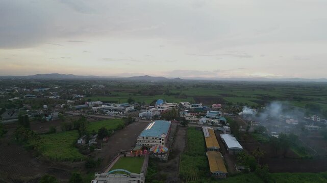 satara karad village beautiful morning view