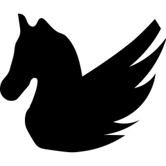 Pegasus Logo Silhouette Illustration
