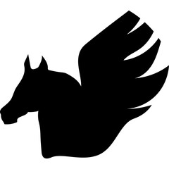 Pegasus Logo Silhouette Illustration