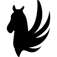 Pegasus Logo Silhouette Illustration