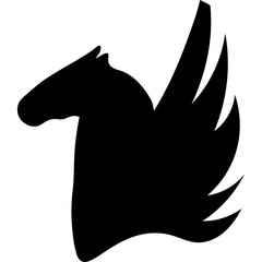 Pegasus Logo Silhouette Illustration