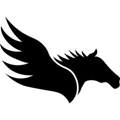 Obraz premium Pegasus Logo Silhouette Illustration