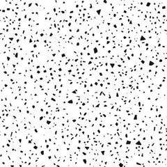 Obraz premium Abstract Terrazzo Pattern with Black and White Geometric Shapes.
