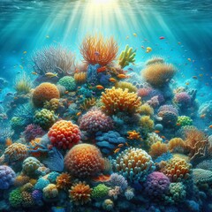 Obraz premium Coral Reef and vibrant environment