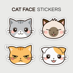 Cat Face Stickers