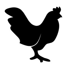 chicken silhouette illustration