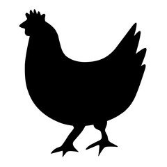 chicken silhouette illustration