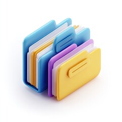 Colorful File Folders Stacked