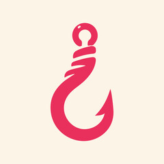 Fishing hook trendy artwork ravishing abstract vector illustration colorful applied design