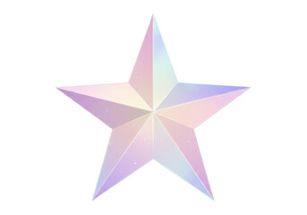 Isolated Iridescent Star Pastel Colors Illustration