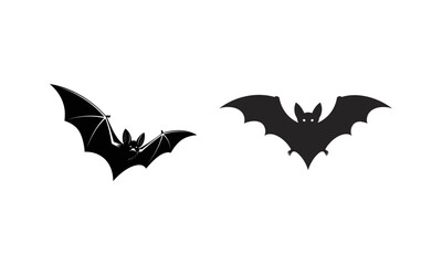 Naklejka premium Bat Silhouette Vector Illustration Set