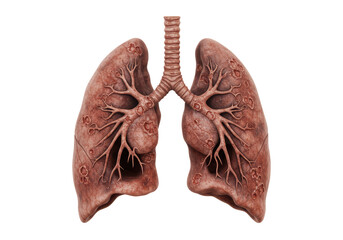 Isolated Detailed Lungs with Damage and Disease