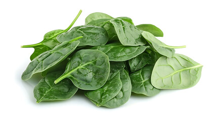 Fototapeta premium spinach leaves on white background