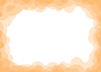 Obraz premium Orange frame made from bubbles