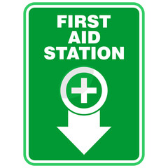 First Aid Station, sign vector