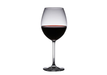 Isolated Red Wine in a Stemmed Glass Elegant and Dark