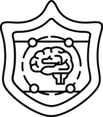 A shield with a brain on it