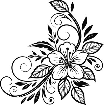 Colorful alpona traditional bengali folk art design