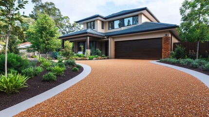 Exposed aggregate driveway in Australia