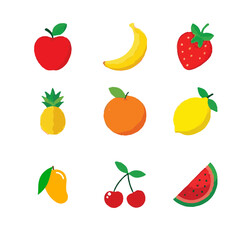 A group of Fruits vector