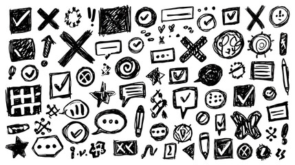 Abstract Colorful Shapes on Transparent Background, PNG