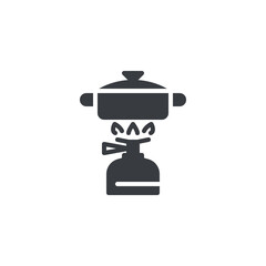 Camp stove vector icon
