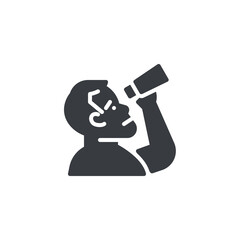 Person with binoculars vector icon