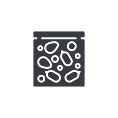 Pack of nuts mix vector icon
