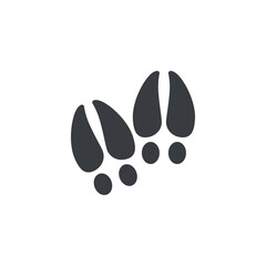 Footprints of deer vector icon