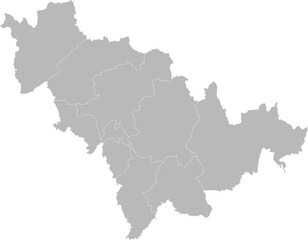 Jilin, China – administrative vector map with city boundaries (Web Mercator projection, PPT-compatible & fully editable)