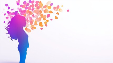 Woman's day background in violet 