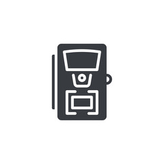 Trail monitoring camera vector icon