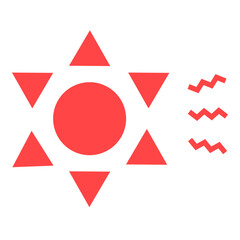 Sun with Heat Waves Icon