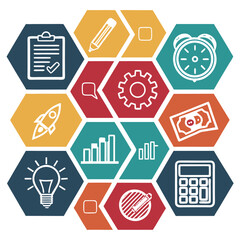 flat icons for web and mobile applications