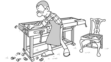 Silhouette of person working at a desk with boxes