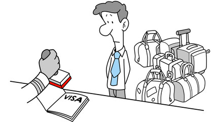 Silhouette of interview journalist and interviewee