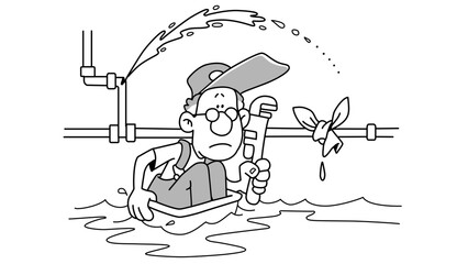 Silhouette of a person wearing a hat