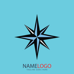 Obraz premium Celestial Compass: A contemporary and symbolic representation of direction and guidance. This graphic element uses bold lines and a striking color palette against a clear background.