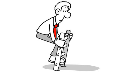 Silhouette of man with gun in dark background