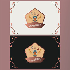 Ornamental Tea Label Frame Design - Light And Dark Theme Variants Background For Web And Social Media.