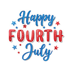 4th of July American Independence Day Celebration Poster with Fireworks

